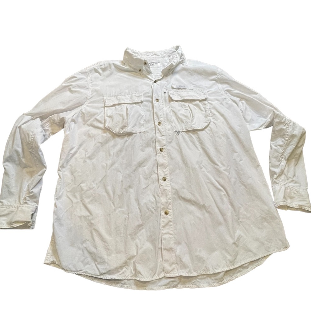 Gander Mountain Guide Series white Long Sleeve button down shirt 2xl‎ plus